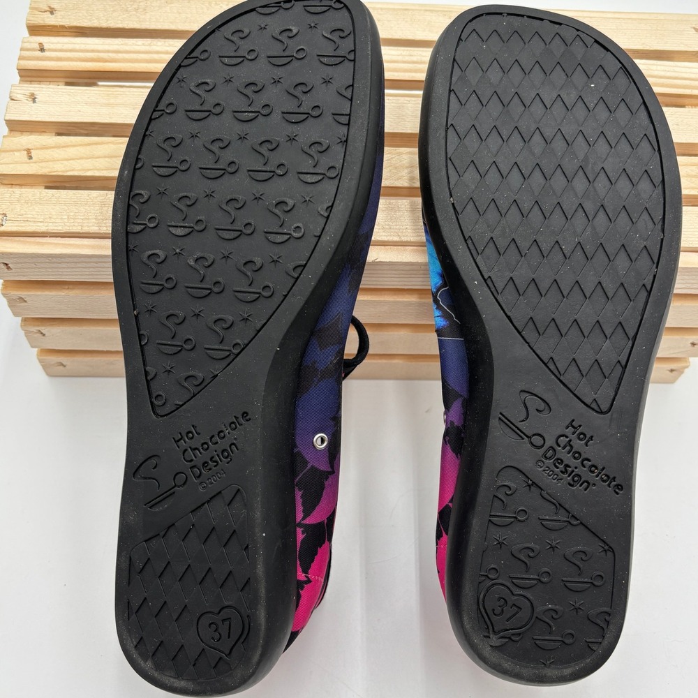 Hot Chocolate Chocolaticas Womens Butterfly Mary Jane Flats Blue Pink 37 - Picture 6 of 7